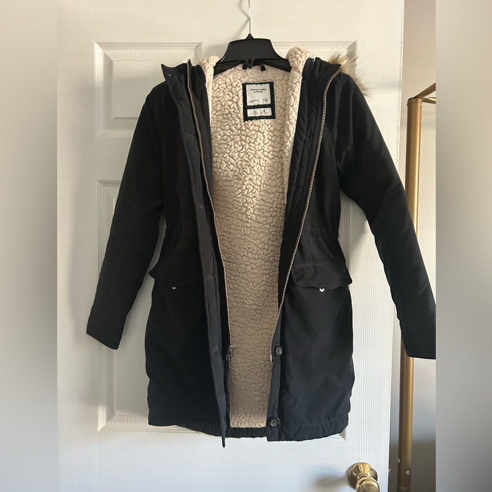 A&F Sherpa lined winter coat